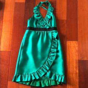 Tibi Emerald Green Halter Dress